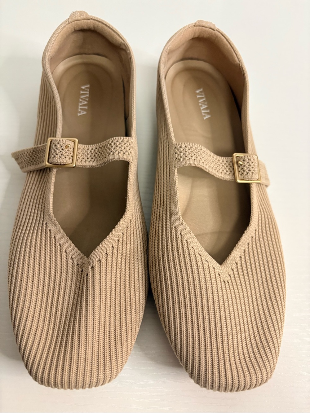 VIVAIA Women's Margot Mary Jane Square-Toe Ballet Flats